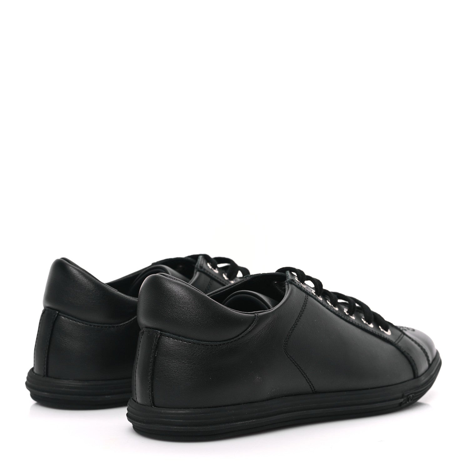 Chanel Calfskin Womens Sneakers 36 Black 4 of 8