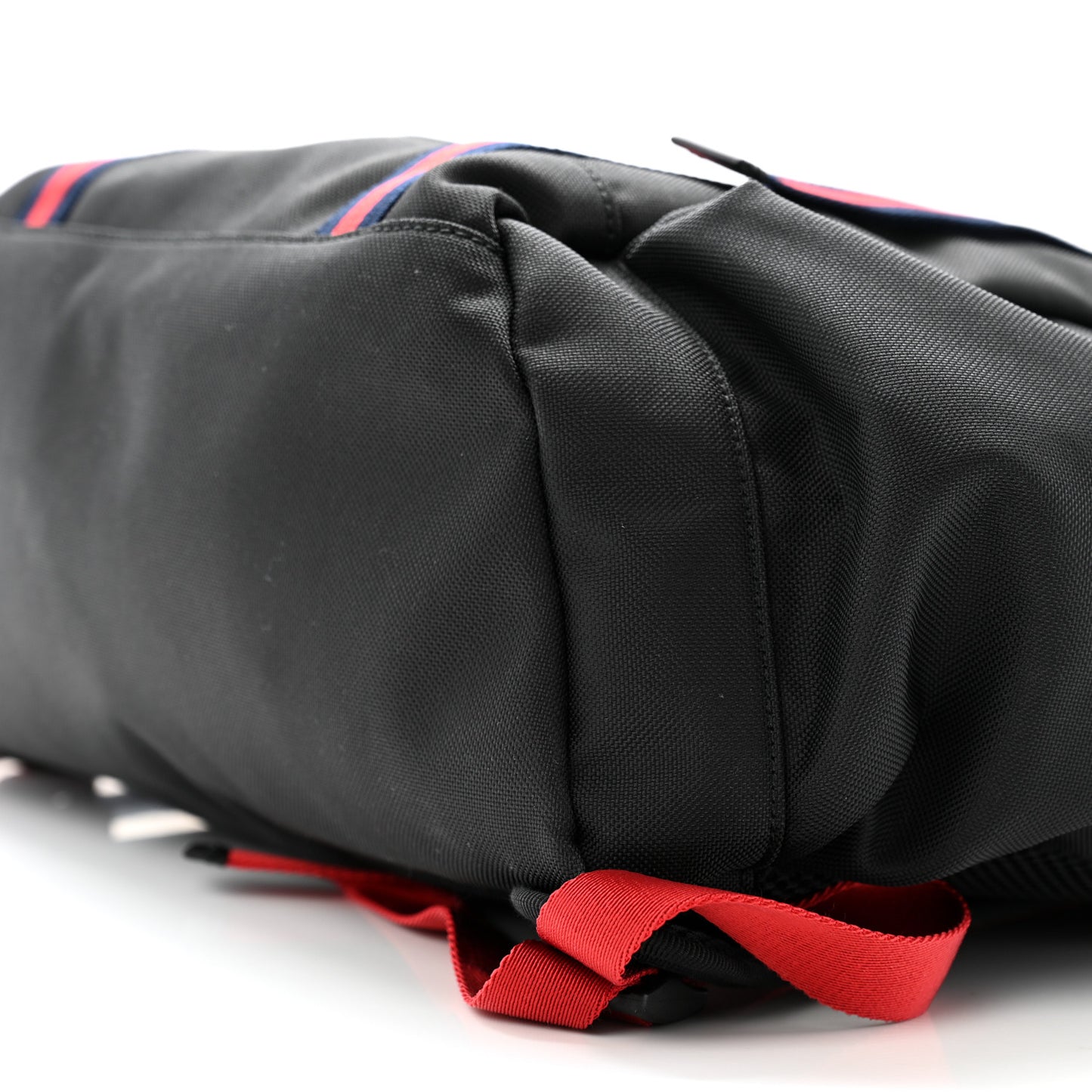 Techno Canvas Web Double Buckle Backpack Black