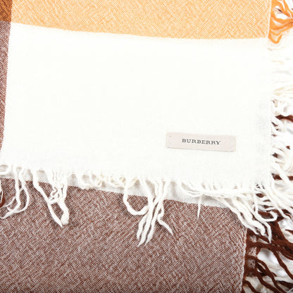 Burberry Merino Wool House Check Square Scarf Natural White 3 of 3