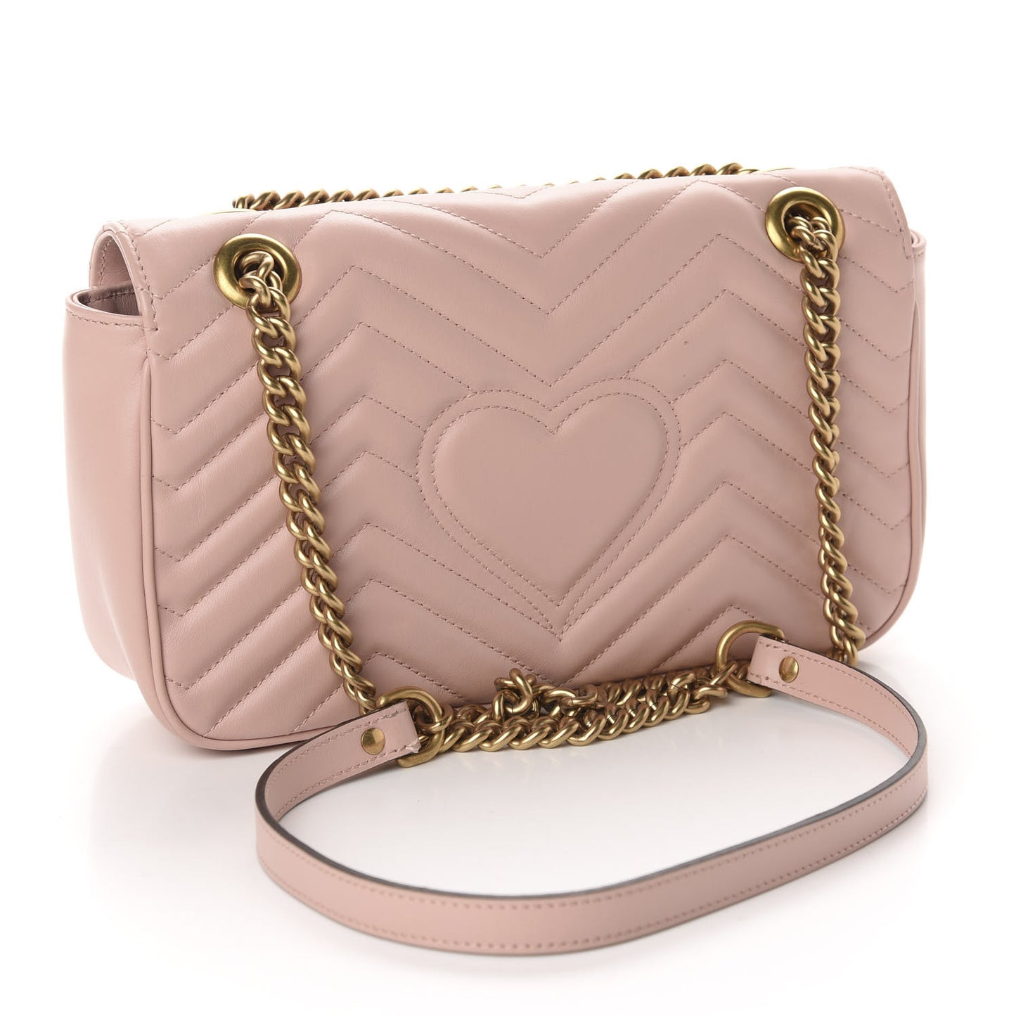 Calfskin Matelasse Small GG Marmont Shoulder Bag Perfect Pink