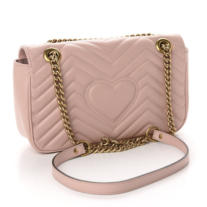 Gucci Calfskin Matelasse Small GG Marmont Shoulder Bag Perfect Pink 3 of 11