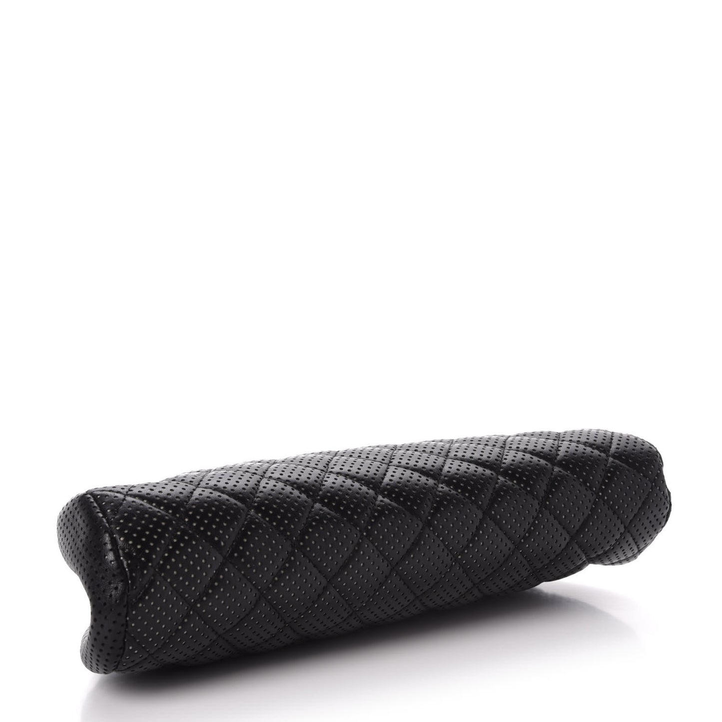 Lambskin Perforated Timeless Clutch Black