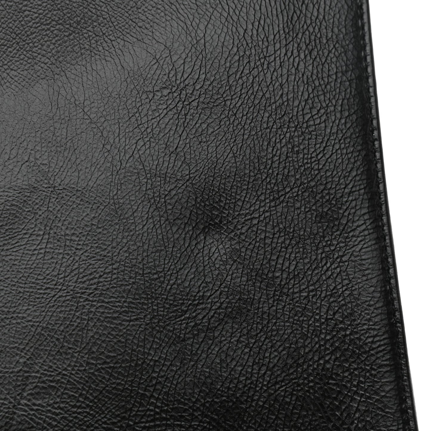 Shiny Aged Calfskin North South Shopping Bag Black