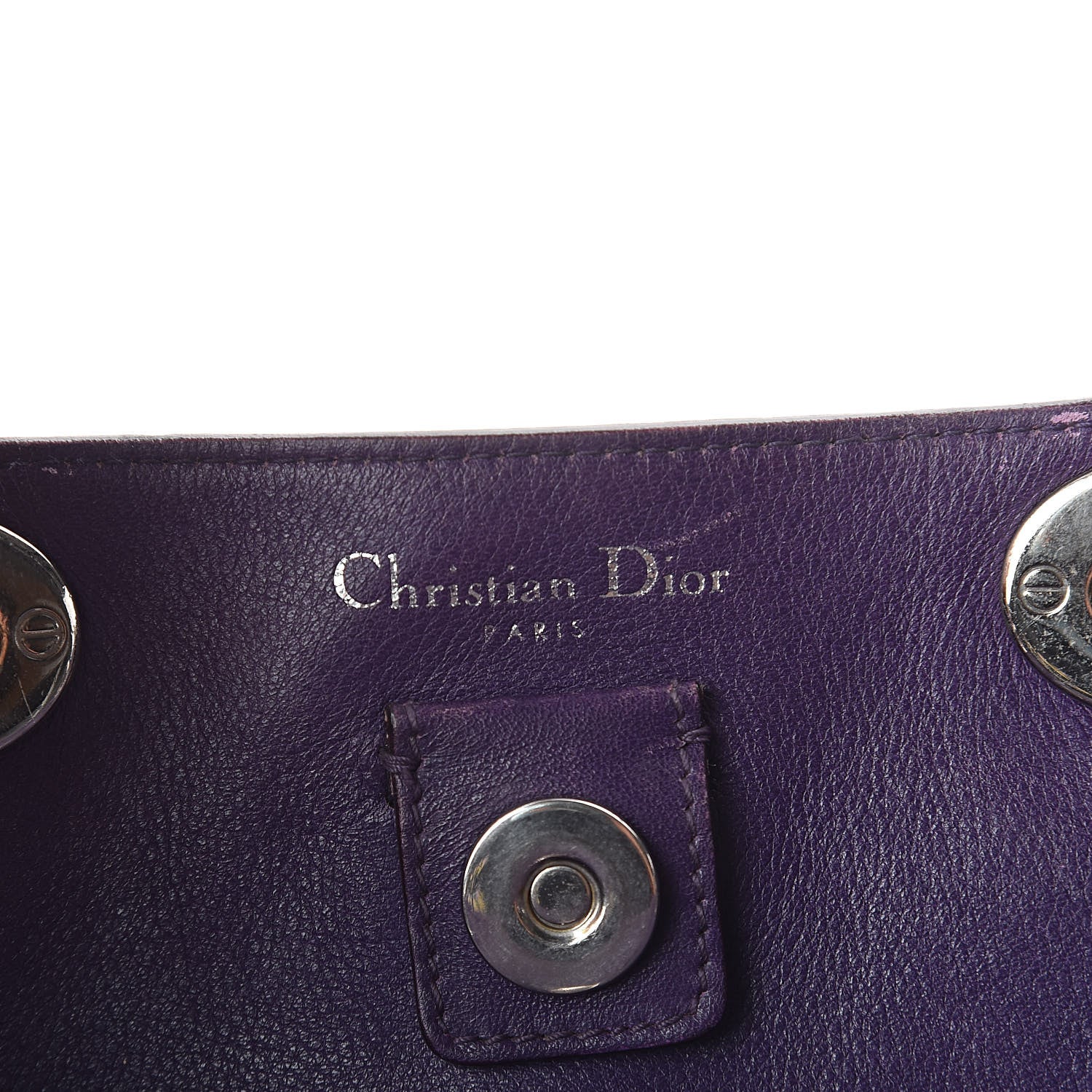 Christian Dior Nubuck Large Diorissimo Tote Beige Purple 6 of 12