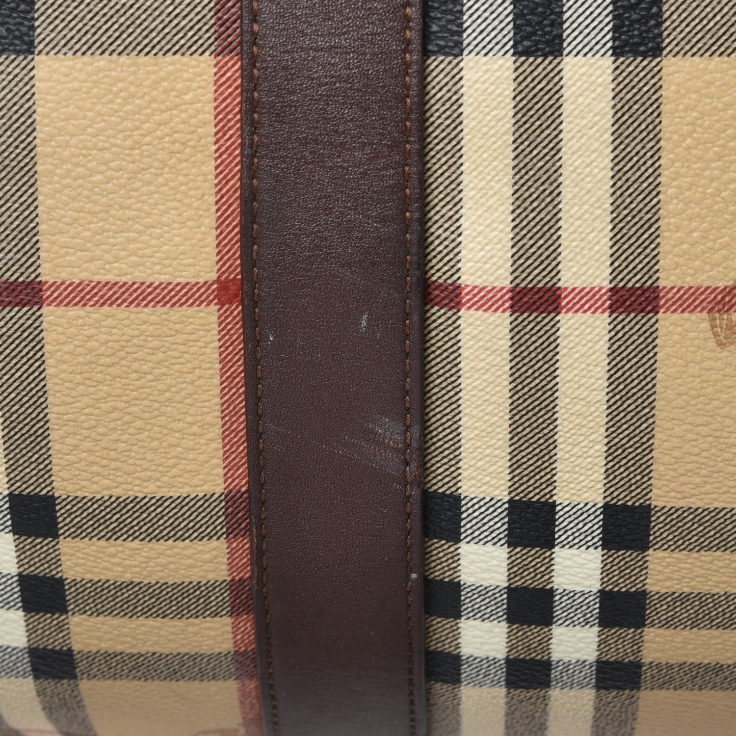 Burberry Haymarket Check Duffle Bag Dark Brown 20 of 24