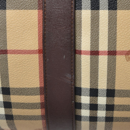 Burberry Haymarket Check Duffle Bag Dark Brown 20 of 24