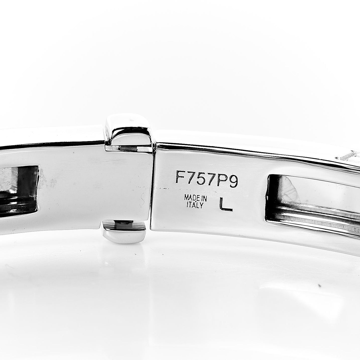 18K White Gold Narrow B.Zero1 Bangle Bracelet L