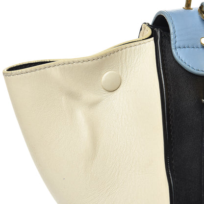 Celine Smooth Calfskin Medium Tri-Color Trapeze Blue Lavender 7 of 19