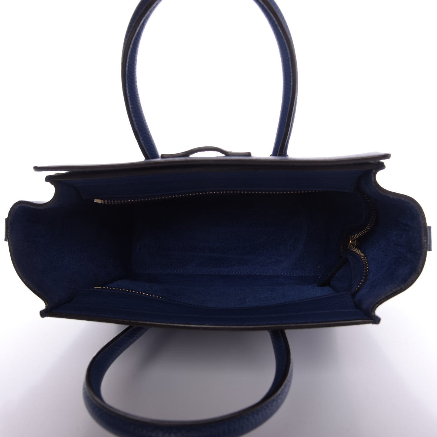 Drummed Calfskin Nano Luggage Indigo