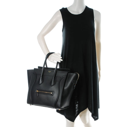 Celine Smooth Calfskin Mini Luggage Black 2 of 9