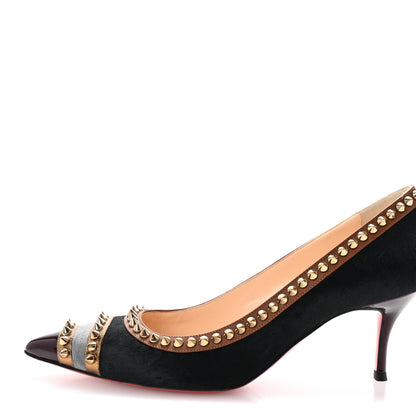 Christian Louboutin Pony Hair Malabar Hill Spikes 70 Pumps 38.5 Black 1 of 8