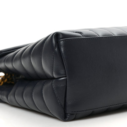 Saint Laurent Calfskin Y Quilted Monogram Medium Loulou Chain Satchel Black 7 of 8