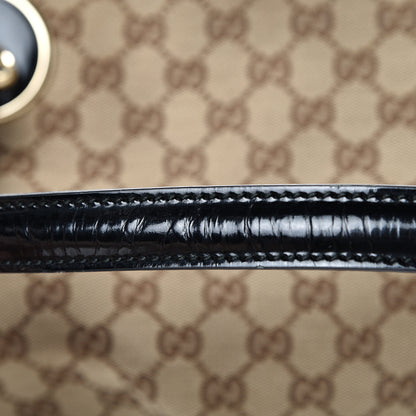Gucci Monogram Large Full Moon Tote Black 14 of 14