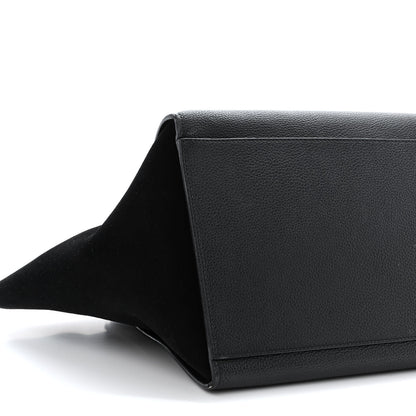 Celine Drummed Calfskin Suede Medium Trapeze Black 8 of 10