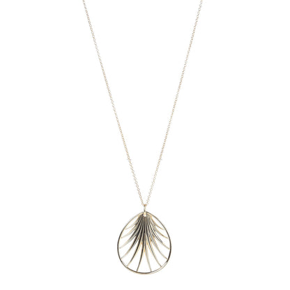 Tiffany 18K Yellow Gold Large Paloma Picasso Villa Paloma Palm Pendant Necklace 30 4 of 7