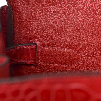 Hermes Shiny Porosus Crocodile Birkin 35 Braise 9 of 31