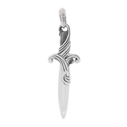 David Yurman Sterling Silver Black Diamond Waves Dagger Amulet Pendant 3 of 4