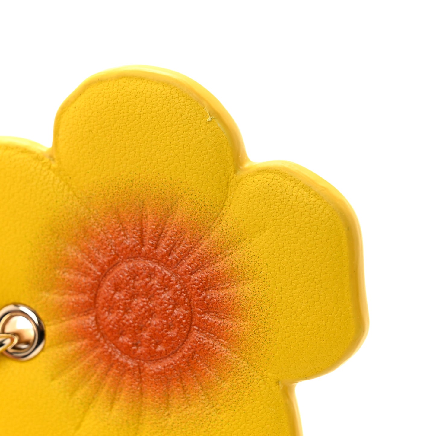 Buttercup Calfskin Lacquer Metal Swing Bag Charm Yellow