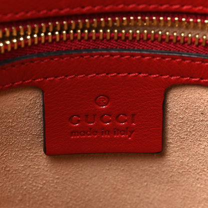 Gucci Apollo Calfskin GG Dadini Embroidered Chain Hobo Hibiscus Red 6 of 9