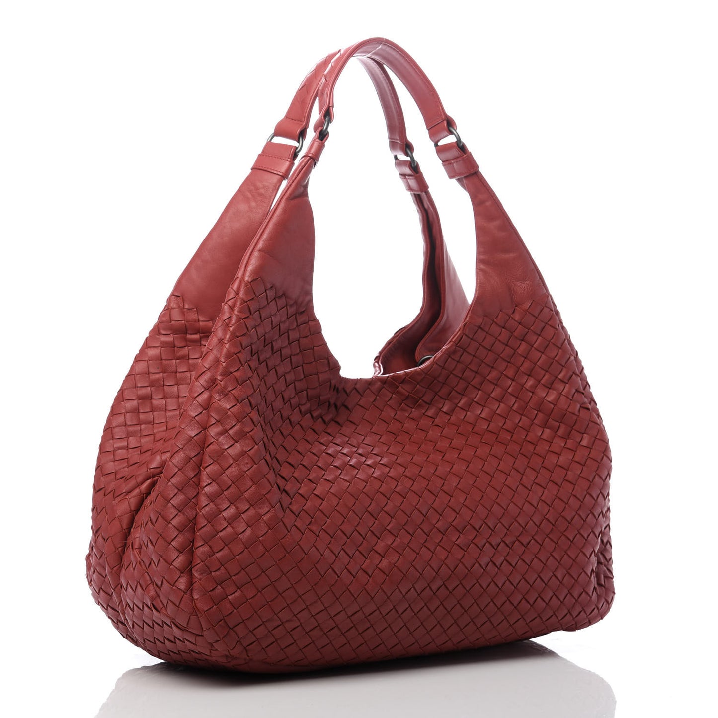 Nappa Intrecciato Large Campana Hobo Red