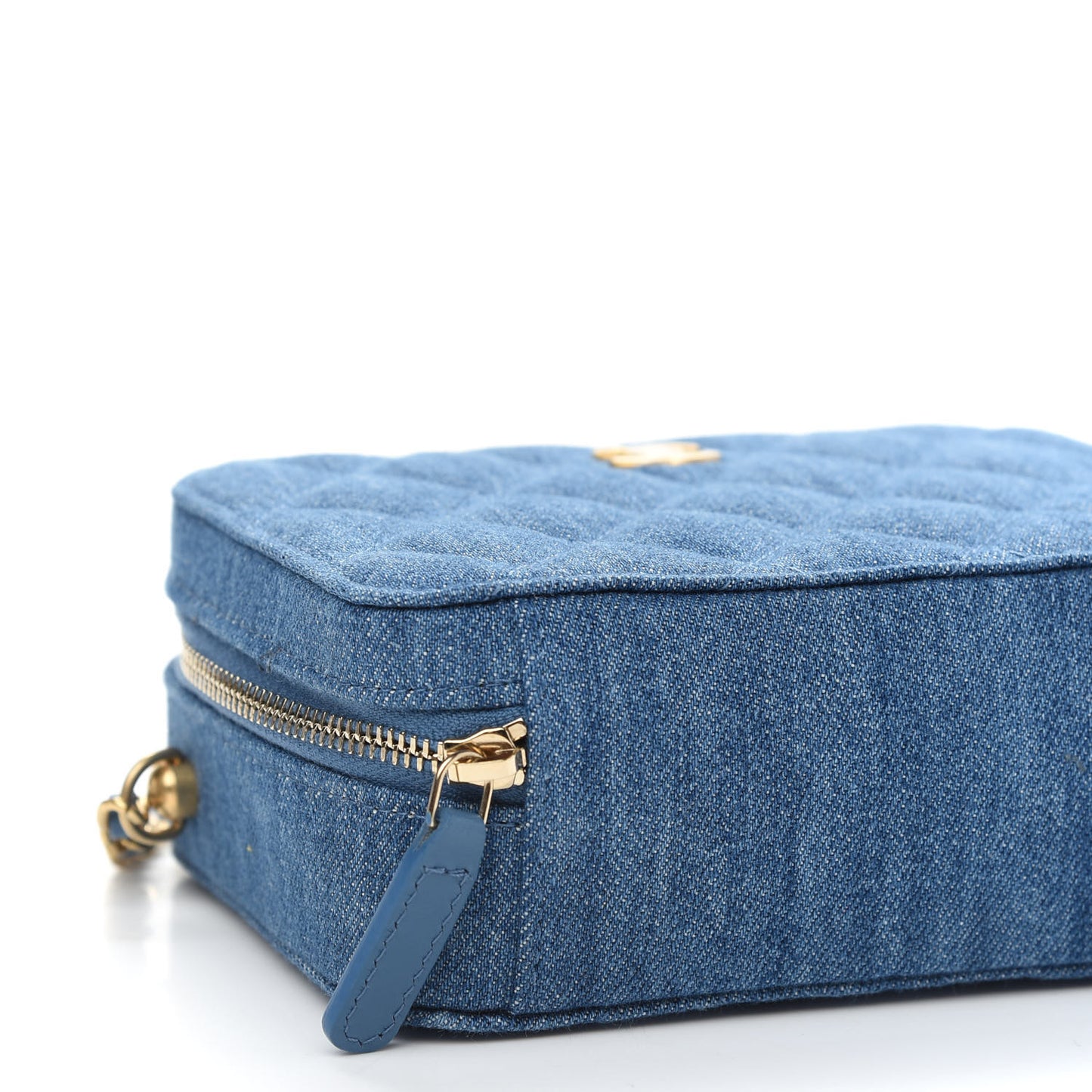 Denim Quilted CC Pearl Crush Camera Case Blue