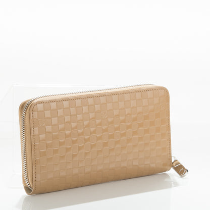 Louis Vuitton Shiny Calf Damier Facette Zippy Wallet Camel 3 of 7
