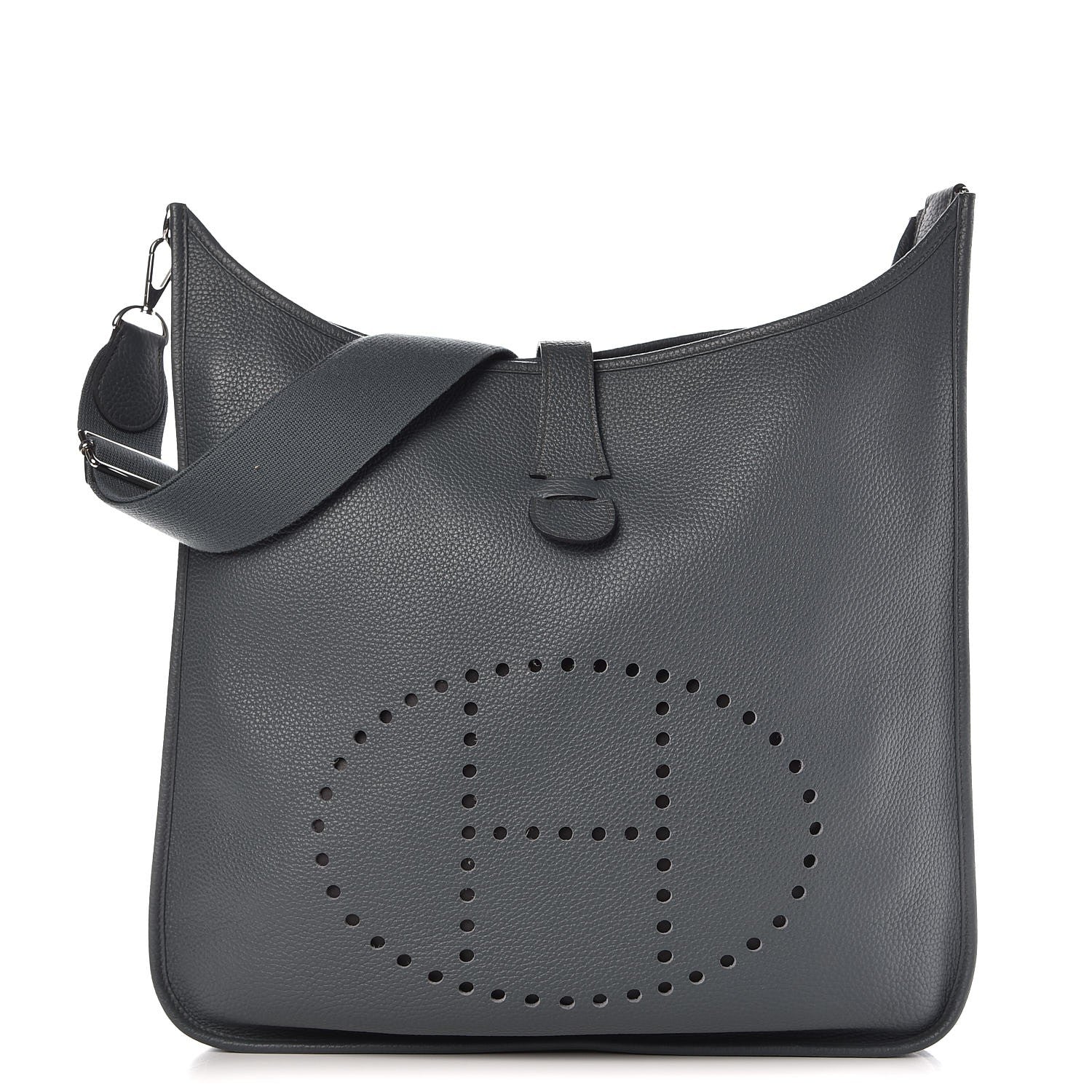 Hermes Taurillon Clemence Evelyne III GM Bleu Orage 1 of 10