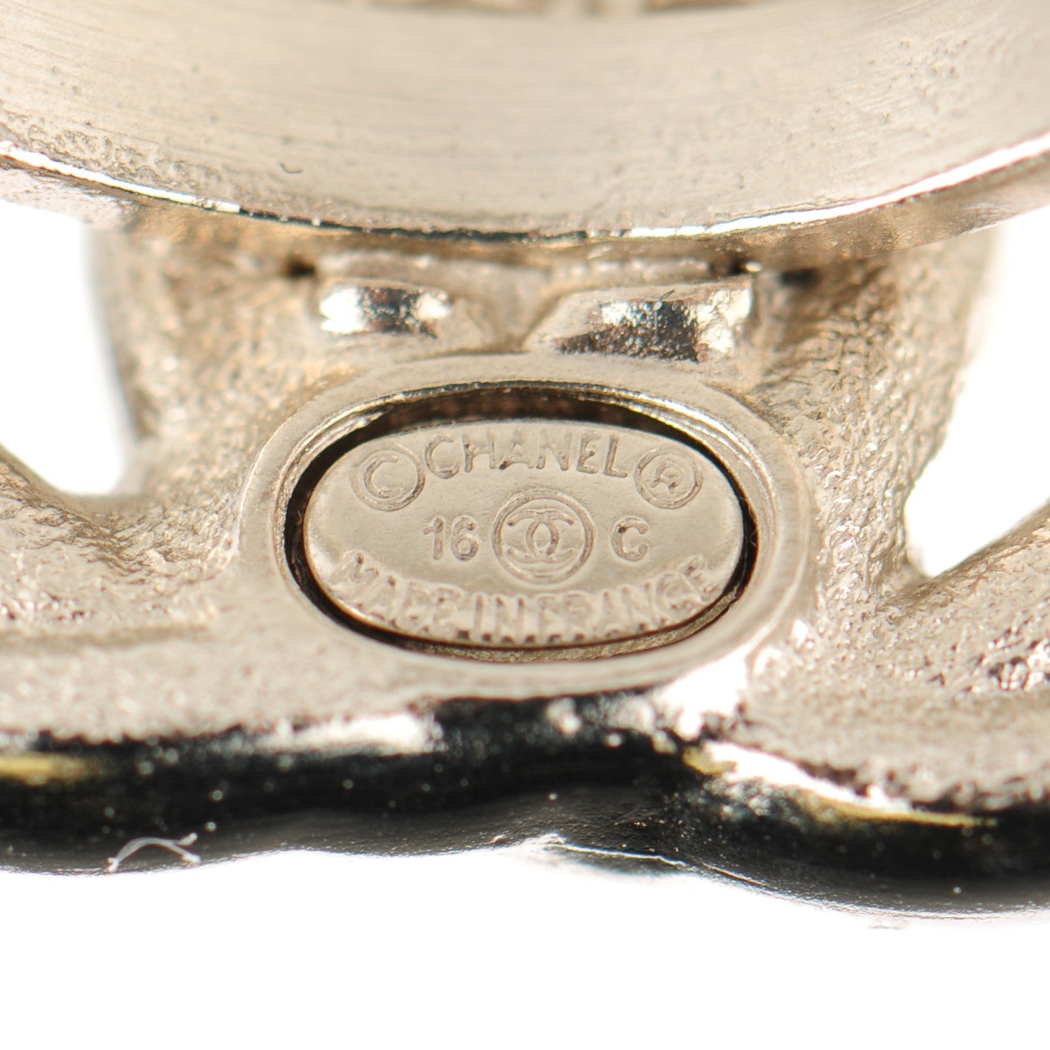 Chanel Crystal Double CC Ring 6.25 Silver 4 of 4