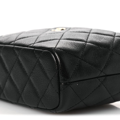 Chanel Caviar Quilted Hobo Clutch With Chain Black 9 of 9