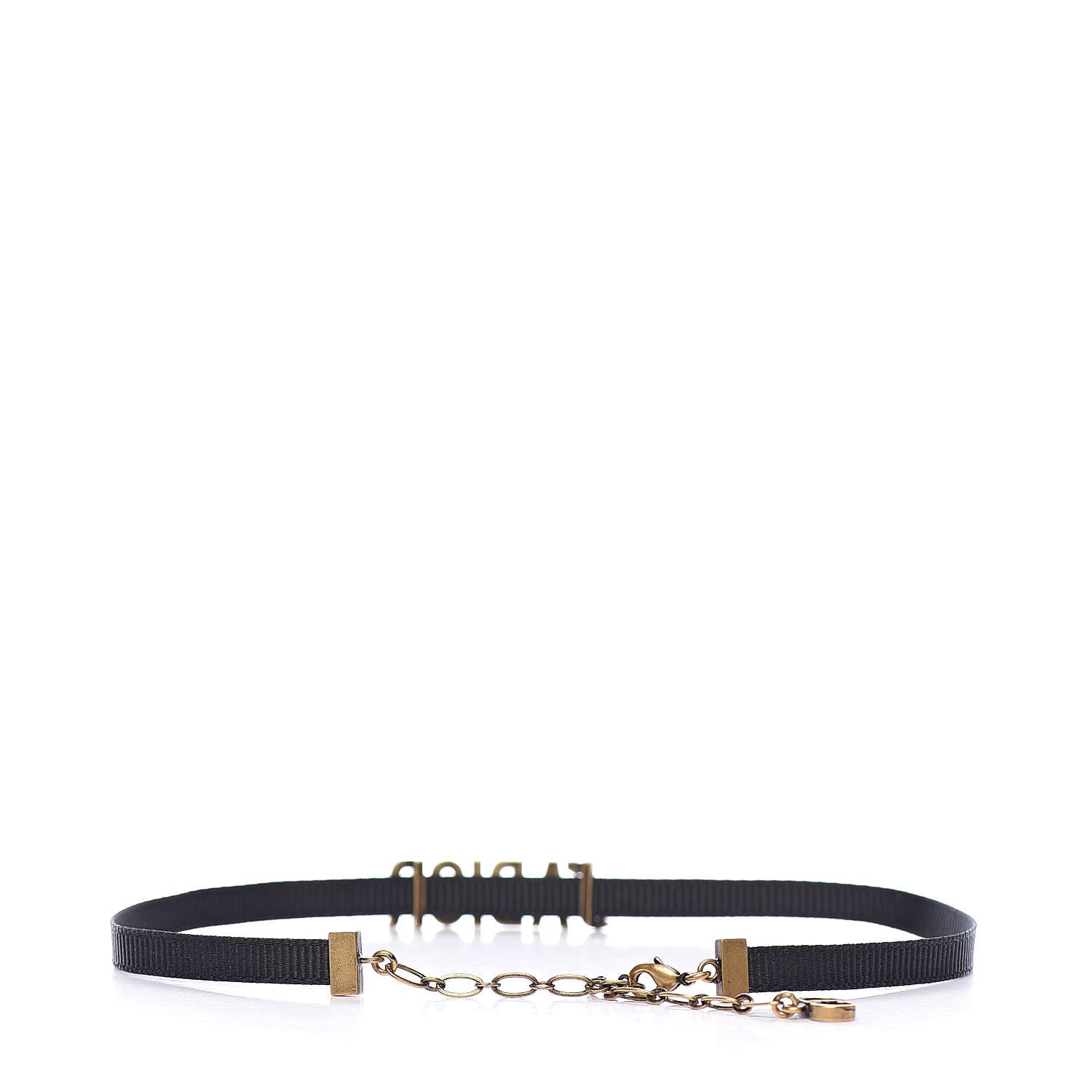 Christian Dior Grosgrain Ribbon J'Adior Logo Choker Necklace Black 3 of 4