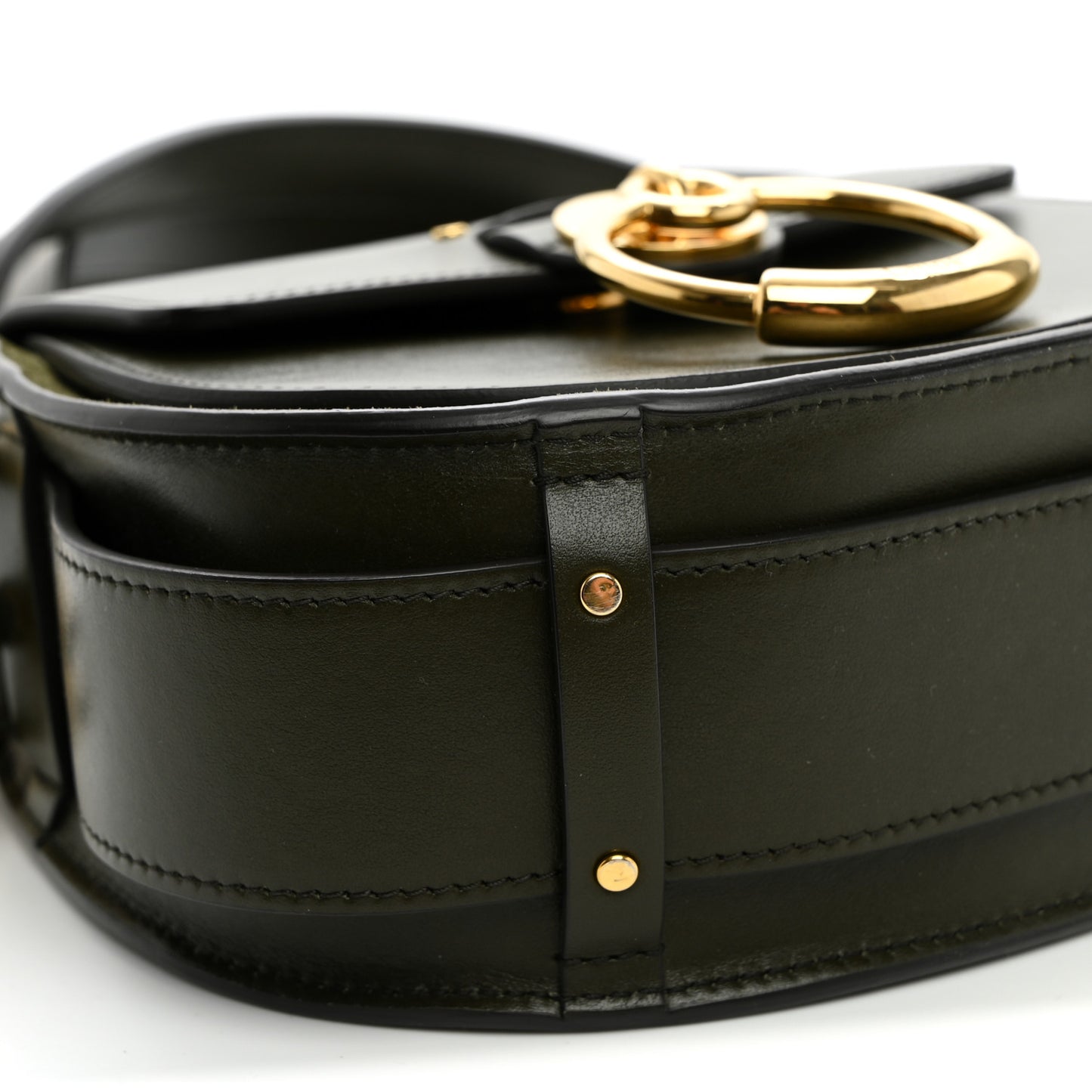 Calfskin Suede Small Tess Bag Deep Forest