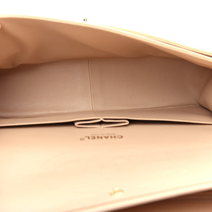 Chanel Caviar Quilted Jumbo Double Flap Light Beige 5 of 10