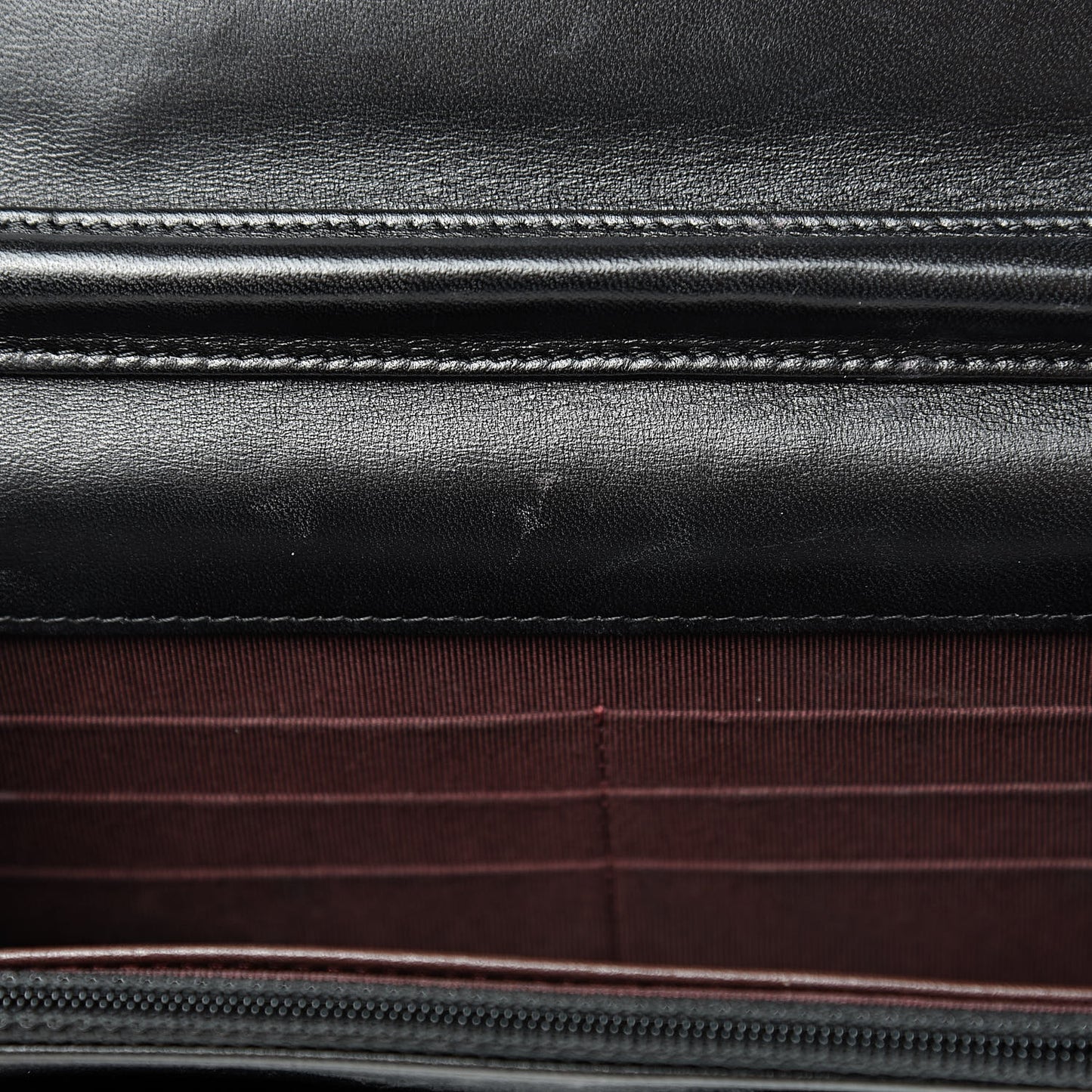 Lambskin Quilted Wallet On Chain WOC Black