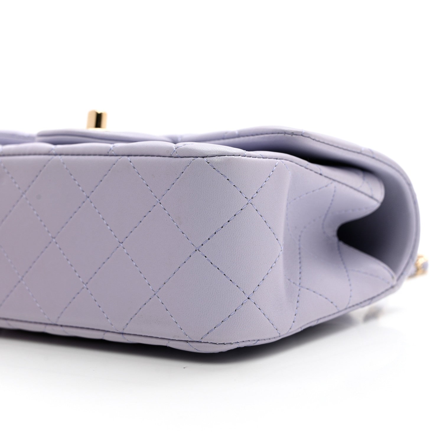 Chanel Lambskin Quilted Mini Top Handle Rectangular Flap Light Purple 9 of 9
