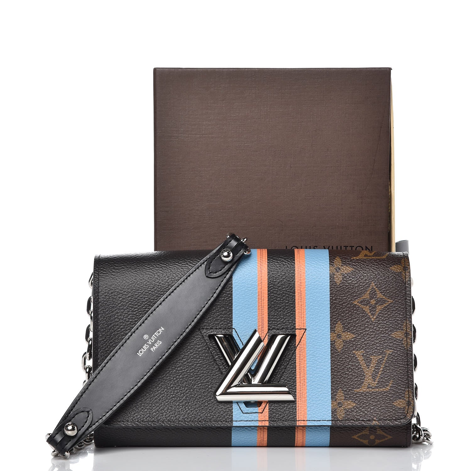 Louis Vuitton Monogram Stripe Twist Chain Wallet 10 of 10