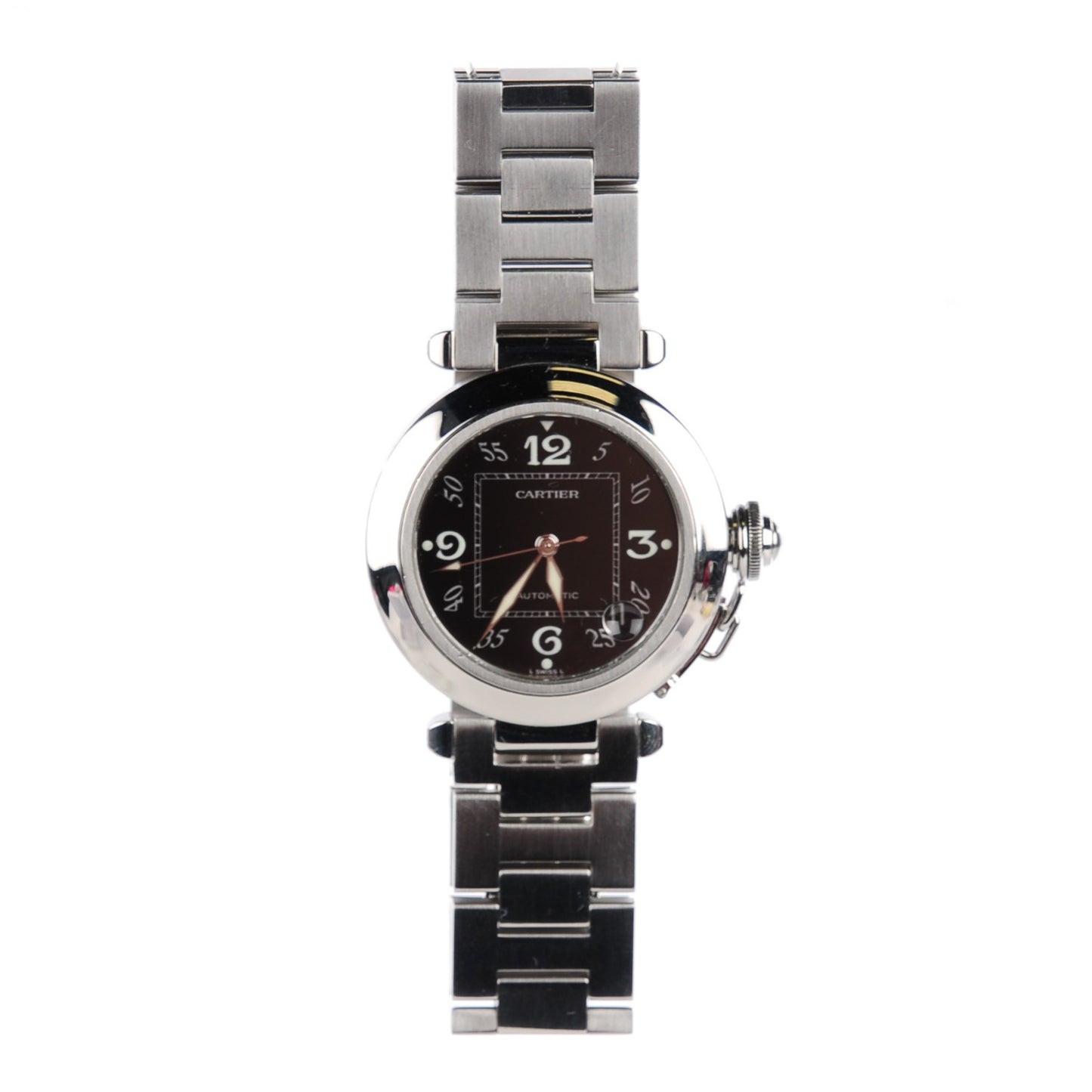 Stainless Steel 35mm Pasha C Automatic Watch Black