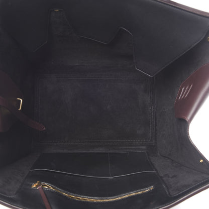 Celine Smooth Calfskin Large Bi-Color Tie Knot Tote Black Burgundy 6 of 21