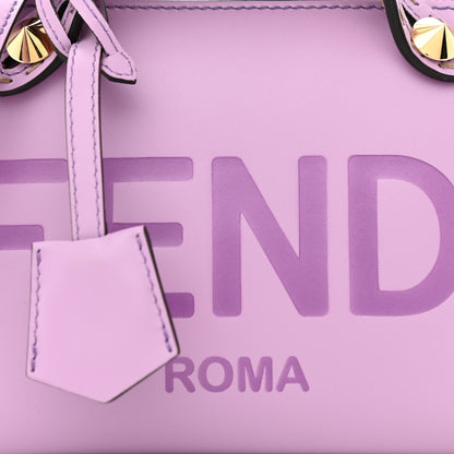 Fendi Vitello King Logo Embossed Mini By The Way Boston Bag Violetta 8 of 10