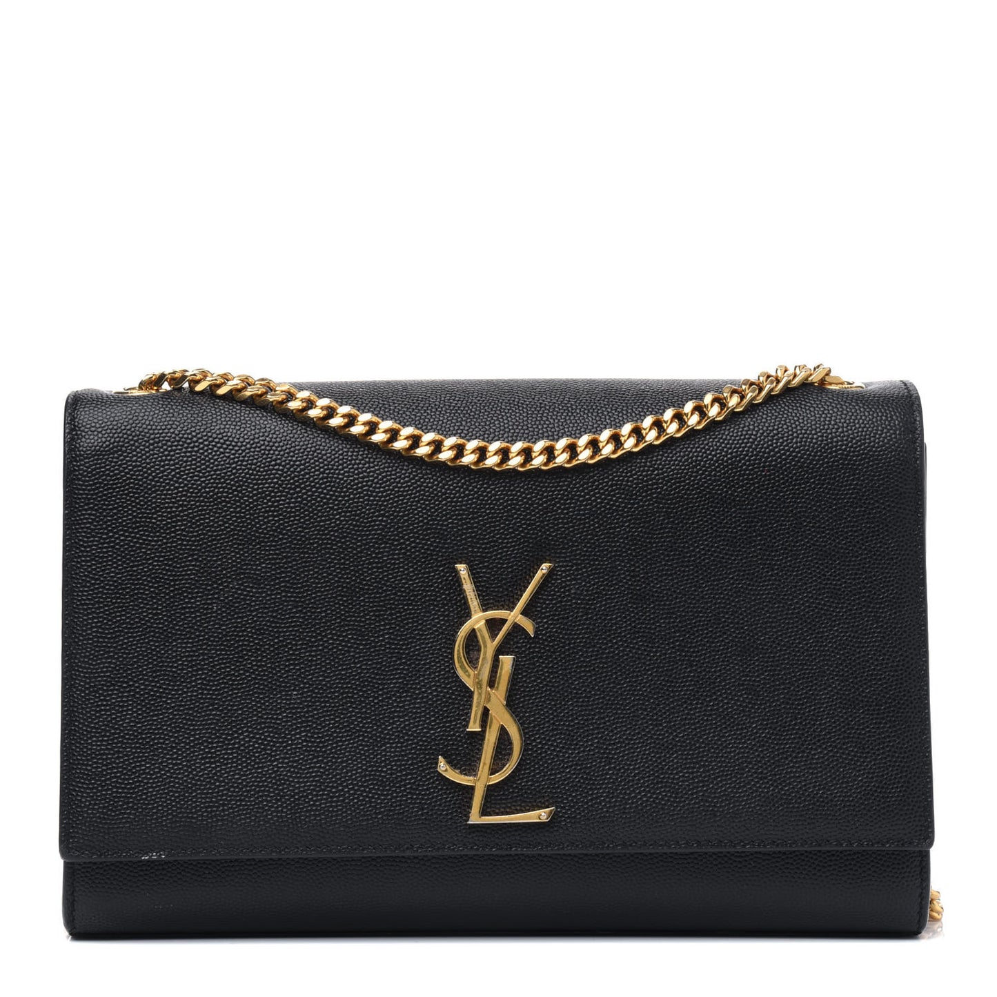 Grain De Poudre Medium Classic Monogram Kate Satchel Black