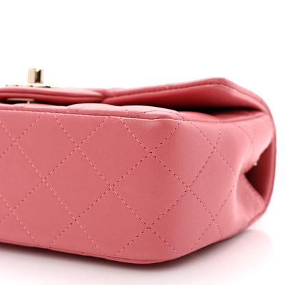 Chanel Lambskin Quilted Valentine Charms Mini Rectangular Flap Pink 10 of 13
