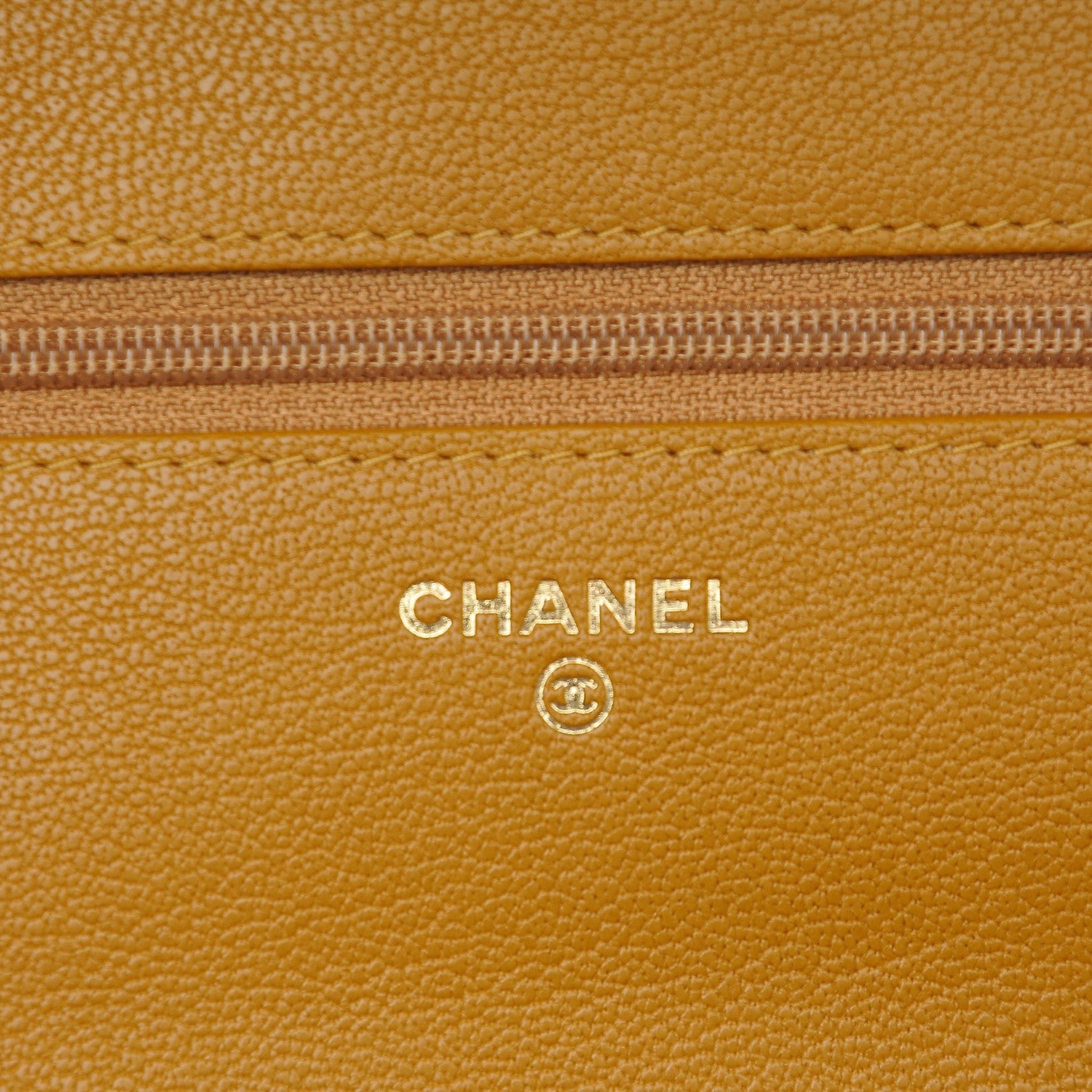 Chanel Patent Goatskin Quilted Wallet On Chain WOC Camel 6 of 8