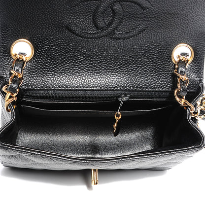 Chanel Caviar Quilted Mini Square Flap Bag Black 9 of 9