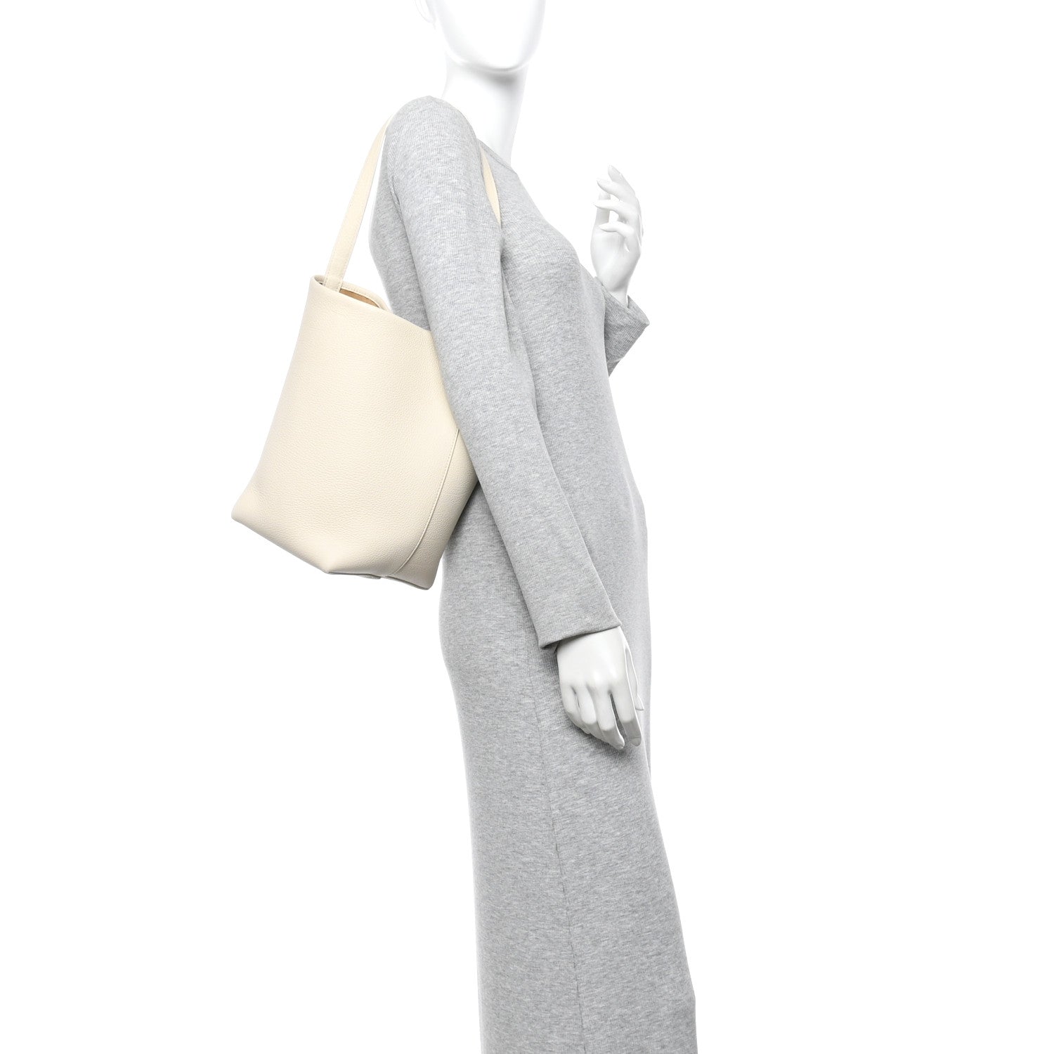 The Row Grained Calfskin Medium N/S Park Tote Ivory 2 of 10