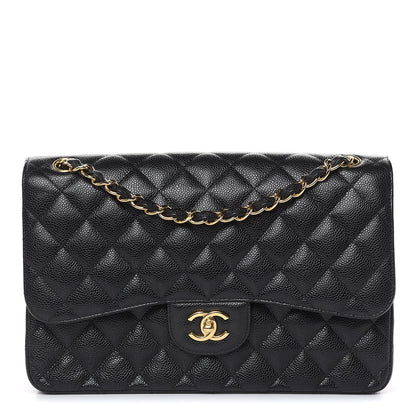 Chanel Caviar Quilted Jumbo Double Flap Black 1 of 10