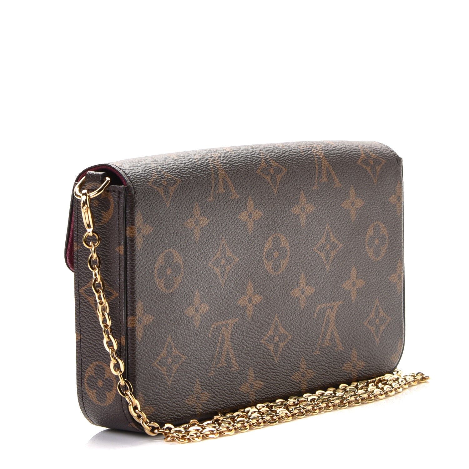 Louis Vuitton Monogram Pochette Felicie Chain Wallet Fuchsia 3 of 6