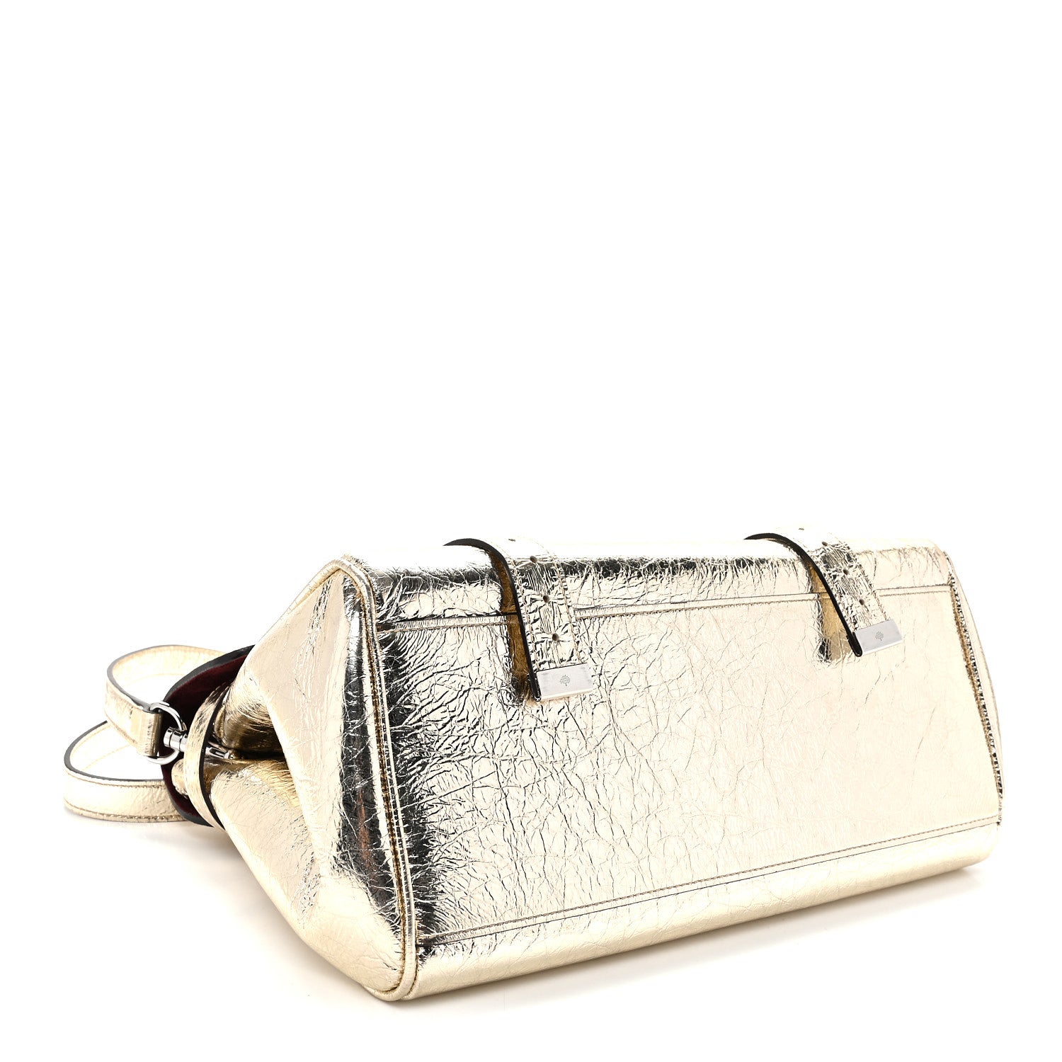 Mulberry Metallic Crinkled Calfskin Medium Alexa Gold 4 of 10
