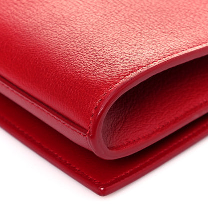 Saint Laurent Calfskin Monogram Large Belle De Jour Clutch Red 11 of 13