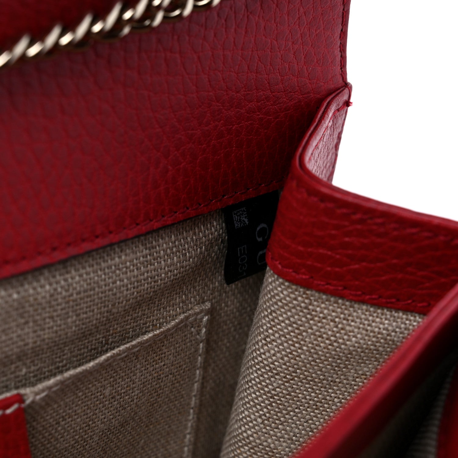 Gucci Dollar Calfskin Small Interlocking G Shoulder Bag Red 8 of 11
