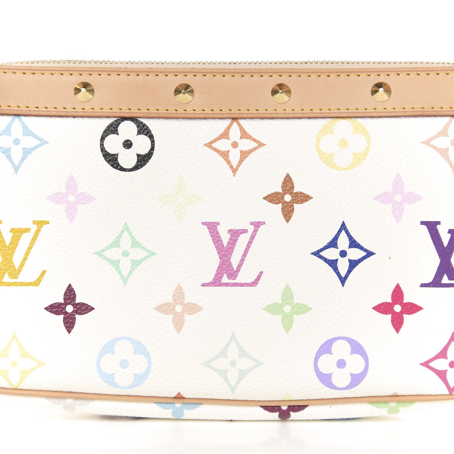Monogram Multicolor Pochette Accessories White
