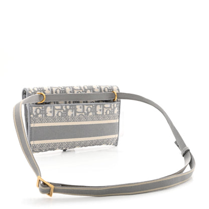 Christian Dior Oblique Slim Saddle Pouch Grey 3 of 14